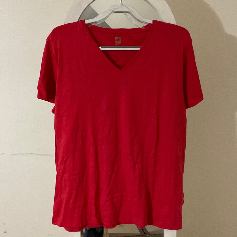Anne Klein Red Short Sleeve Tee
